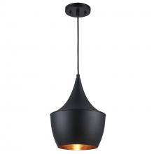 Trans Globe PND-2238 BK - 1LT PENDANT-9.5" METAL SHADE-B